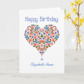 Carte d'Anniversaire Floral Art (Fleur jaune)