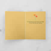 Carte d'anniversaire Floral Fleur sauvage Watercol (Intérieur)