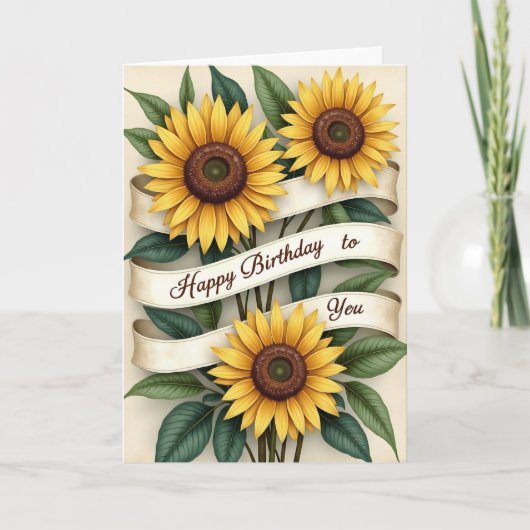 Carte d'anniversaire Floral Joy (Devant)