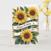 Carte d'anniversaire Floral Joy (Fleur jaune)