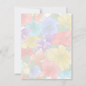 Carte d'Anniversaire Floral Multicolor moderne (Dos)