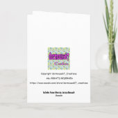 Carte d'anniversaire FLORAL pour maman, grand-mère (Dos)