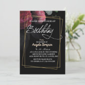 Carte d'anniversaire Floral Russe de Bourgogne (Debout devant)