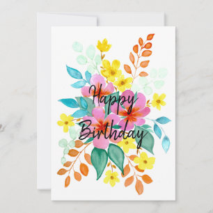 Carte d'anniversaire Floral Spray