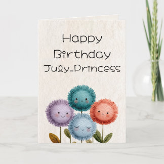 Carte d'anniversaire florale