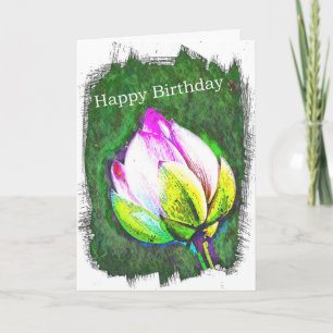 Carte d'anniversaire florale