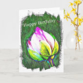 Carte d'anniversaire florale (Fleur jaune)