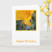 Carte d'anniversaire florale (Fleur jaune)
