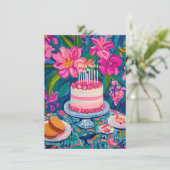 Carte d'anniversaire florale (Debout devant)