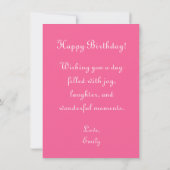 Carte d'anniversaire florale (Dos)