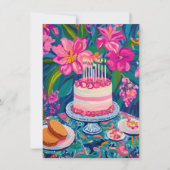 Carte d'anniversaire florale (Devant)