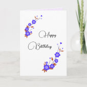 Carte d'anniversaire florale (Devant)