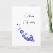 Carte d'anniversaire florale (Devant)