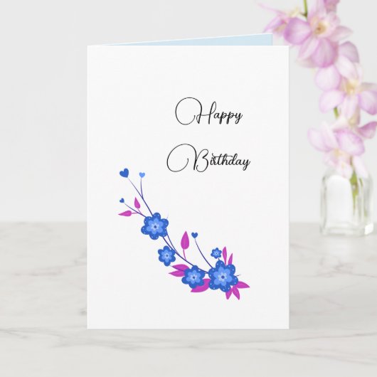Carte d'anniversaire florale (Orchidée)