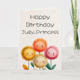Carte d'anniversaire florale