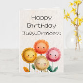 Carte d'anniversaire florale (Fleur jaune)