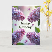 Carte d'anniversaire florale (Fleur jaune)
