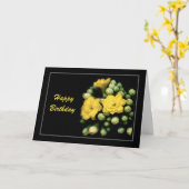 Carte d'anniversaire florale (Fleur jaune)