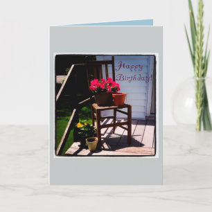 Carte d'anniversaire florale