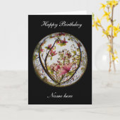 Carte d'anniversaire florale (Fleur jaune)
