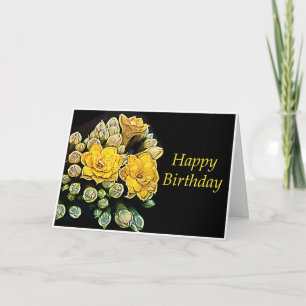 Carte d'anniversaire florale
