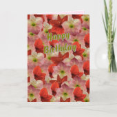 Carte d'anniversaire florale Amaryllis (Devant)