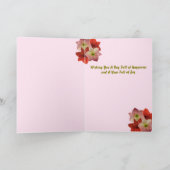 Carte d'anniversaire florale Amaryllis (Intérieur)