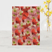 Carte d'anniversaire florale Amaryllis (Fleur jaune)