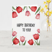 Carte d'anniversaire florale aquarelle douce (Fleur jaune)