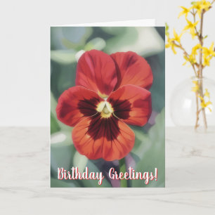 Carte d'anniversaire florale artistique à fleurs d