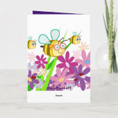 Carte d'anniversaire florale avec la fleur (Dos)