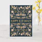 Carte d'anniversaire florale boho pour elle (Fleur jaune)