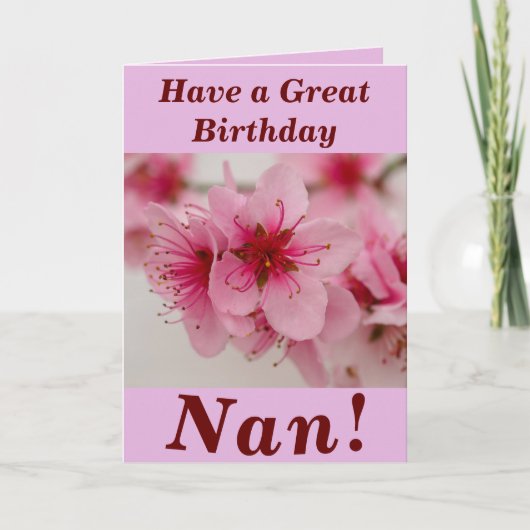 Carte d'anniversaire florale brillante et audacieu (Devant)