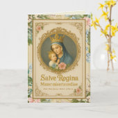 Carte d'anniversaire florale catholique de la Vier (Fleur jaune)