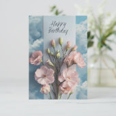 Carte d'anniversaire florale classique (Debout devant)