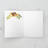 Carte d'anniversaire florale de 3 ans (Intérieur)