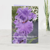 Carte d'anniversaire florale de fleur violette d'i (Dos)