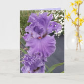 Carte d'anniversaire florale de fleur violette d'i (Fleur jaune)