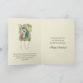 Carte d'anniversaire florale de la Vierge catholiq (Intérieur)