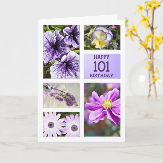 Carte d'anniversaire florale de tonalités de (Fleur jaune)