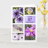 Carte d'anniversaire florale de tonalités de (Fleur jaune)