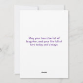 Carte d'anniversaire florale délicieuse (Dos)