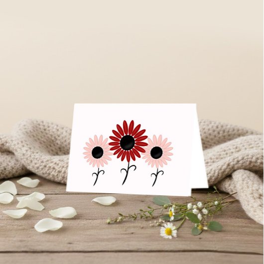 Carte d'anniversaire florale élégante