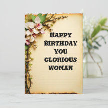 Carte d'anniversaire florale élégante