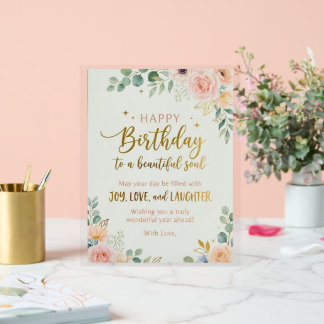 Carte d'anniversaire florale élégante – Joyeux Ann