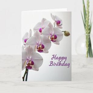 Carte d'anniversaire florale éthérée