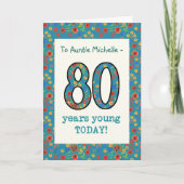 Carte d'anniversaire florale faite sur commande, (Devant)