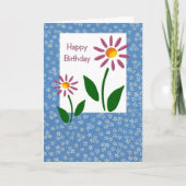 Carte d'anniversaire florale (grande impression) (Devant)