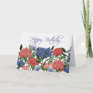 Carte d'anniversaire florale indienne