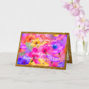 Carte d'anniversaire florale la plus élégante